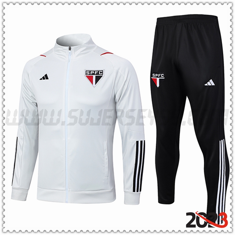 Chaqueta Chandal Futbol Sao Paulo FC Blanco 2023 2024