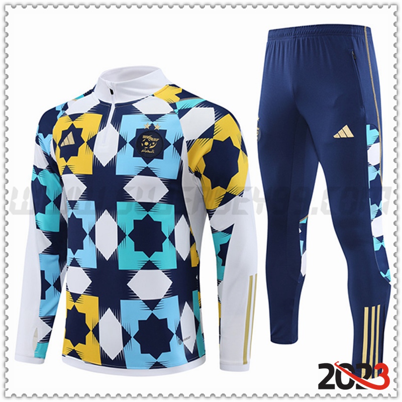 Chandal Futbol Argelia Blanco/Azul/Amarillo 2023 2024
