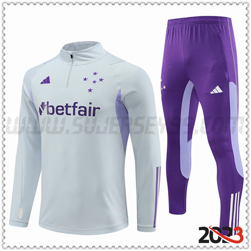 Chandal Futbol Cruzeiro EC Gris Claro 2023 2024