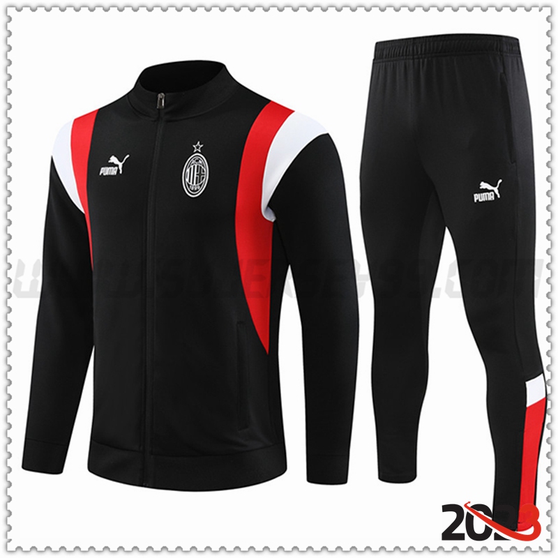 Chaqueta Chandal Futbol AC Milan Negro 2023 2024