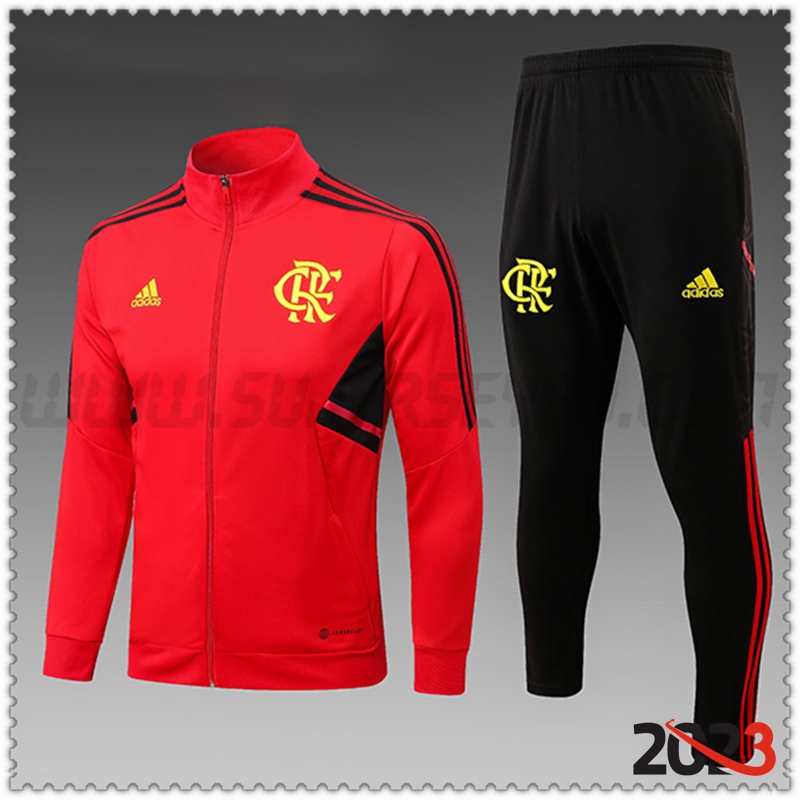 Chaqueta Chandal Futbol Flamenco Ninos Rojo 2022/2023