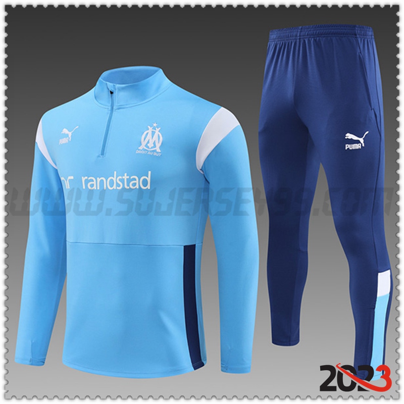 Chandal Futbol Marsella Ninos Azul Claro 2023 2024