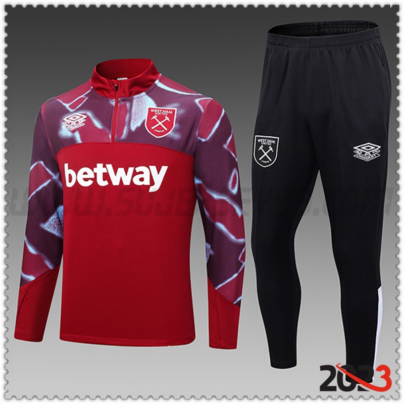 Chandal Futbol West Ham Ninos Rojo 2023 2024