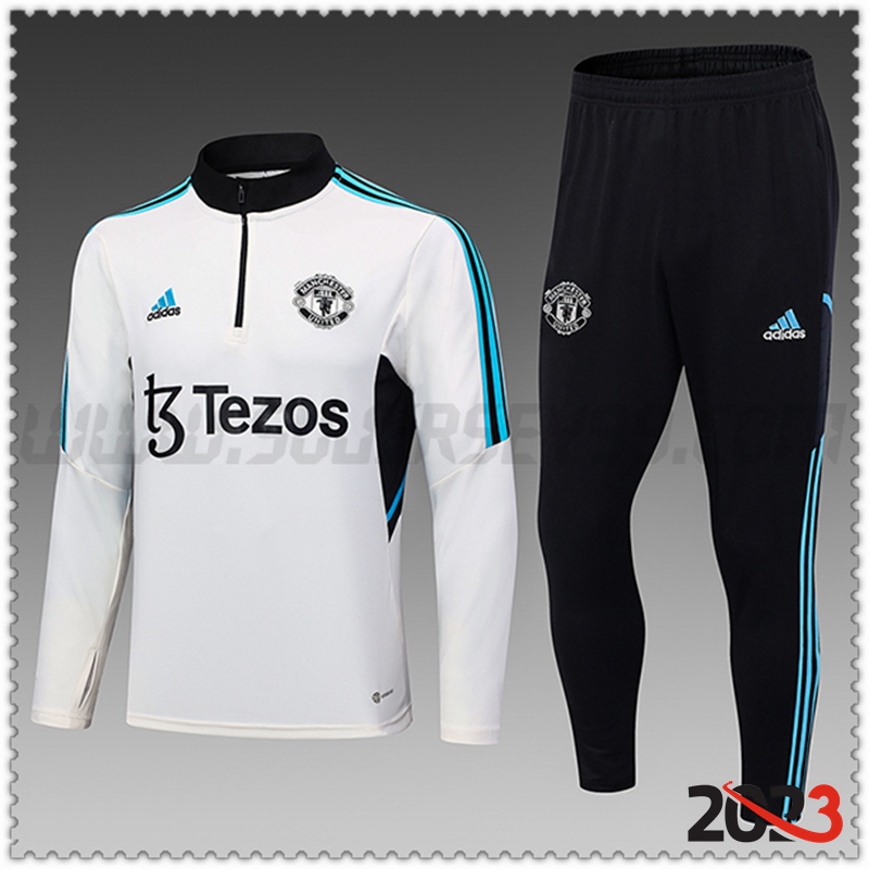 Chandal Futbol Manchester United Ninos Blanco 2023 2024 -02