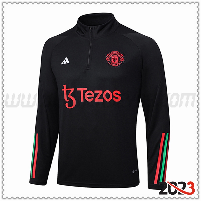 Sudadera Entrenamiento Manchester United Negro 2023 2024