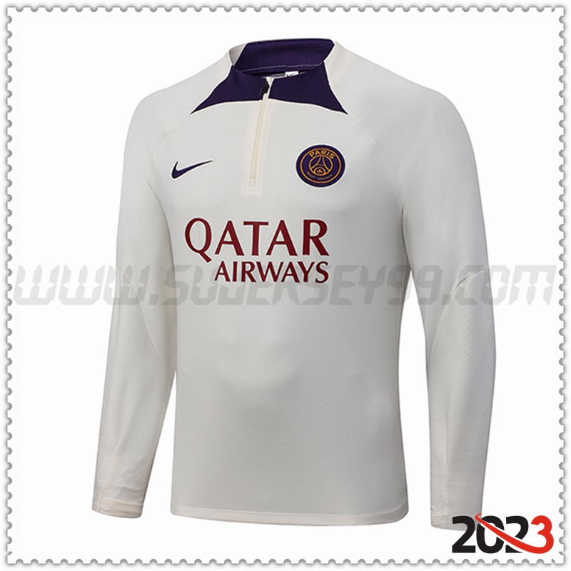 Sudadera Entrenamiento PSG Blanco 2023 2024
