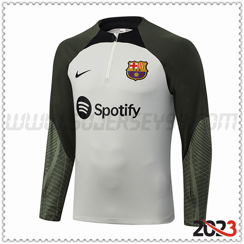 Sudadera Entrenamiento FC Barcelona Gris Claro 2023 2024