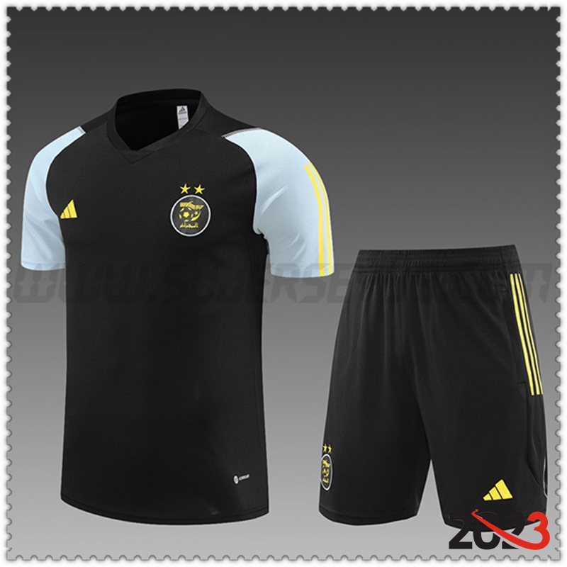 Camiseta Entrenamiento + Cortos Argelia Ninos Negro 2023 2024