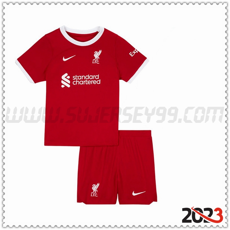 Primera Equipacion del FC Liverpool Ninos 2023 2024