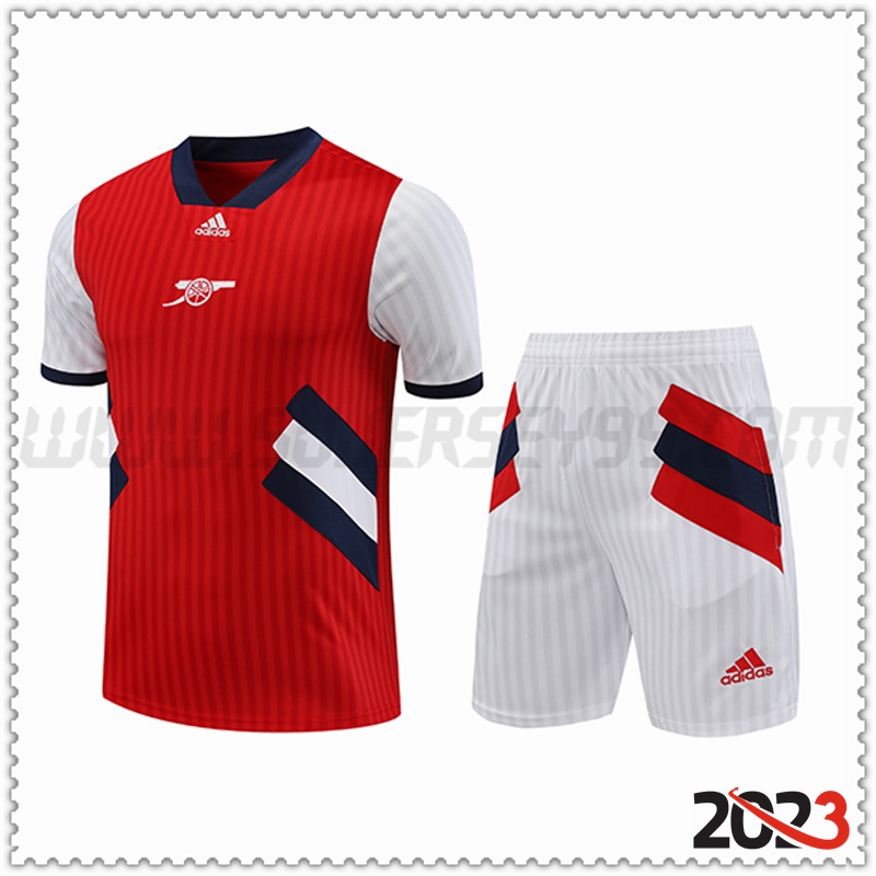 Camiseta Entrenamiento + Cortos Arsenal Rojo 2023 2024 -02