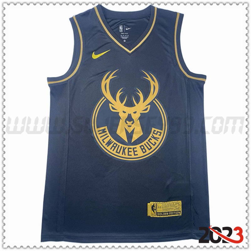 Camisetas Milwaukee Bucks (ANTETOKOUNMPO #34) 2023/24 Negro -02