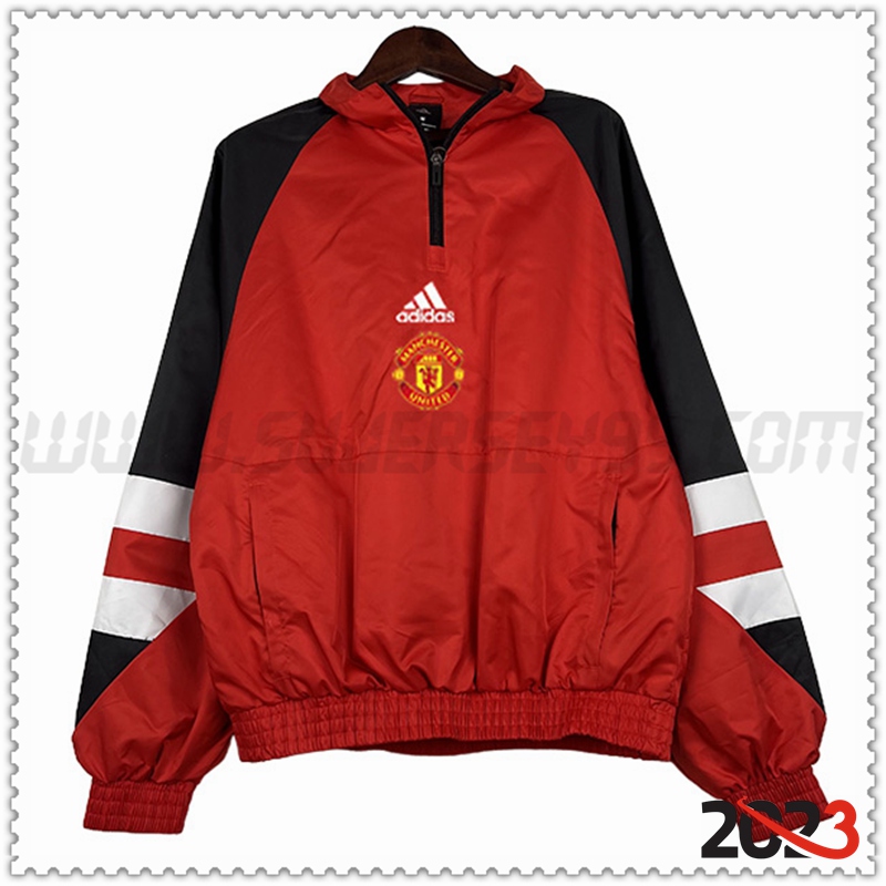 Rompevientos Manchester United Rojo 2023 2024