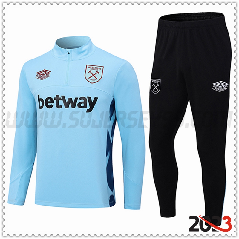 Chandal Futbol West Ham Azul Claro 2023 2024