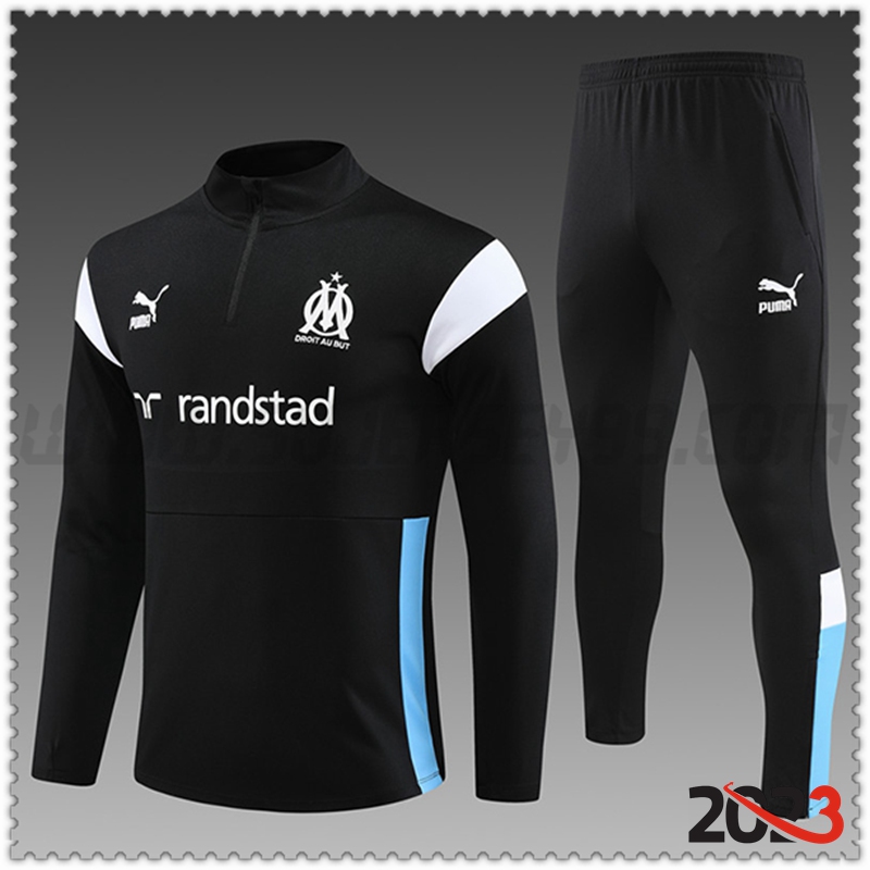 Chandal Futbol Marsella Ninos Negro 2023 2024