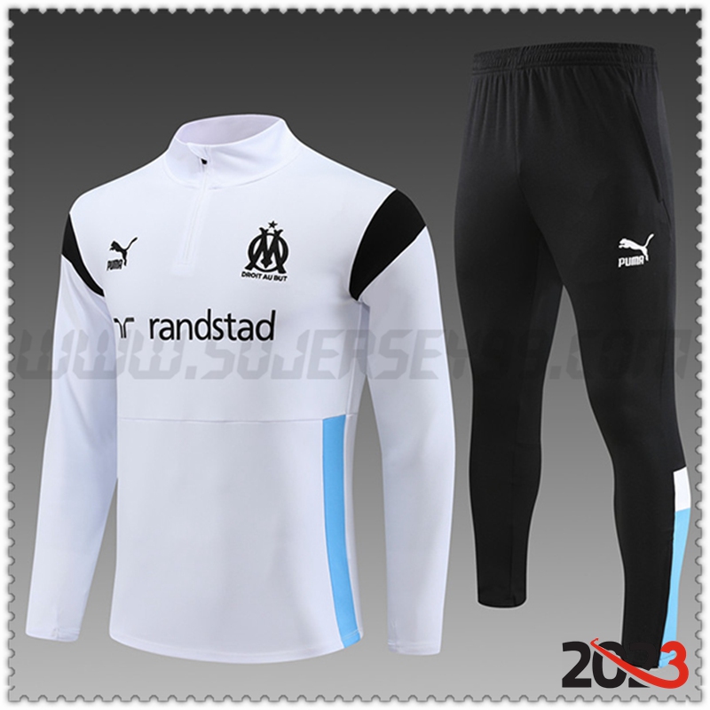 Chandal Futbol Marsella Ninos Blanco 2023 2024