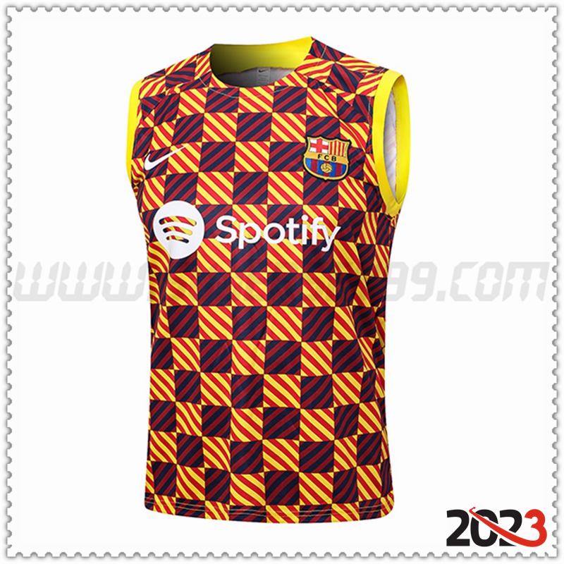 Chalecos De Futbol FC Barcelona Amarillo 2023 2024 -02