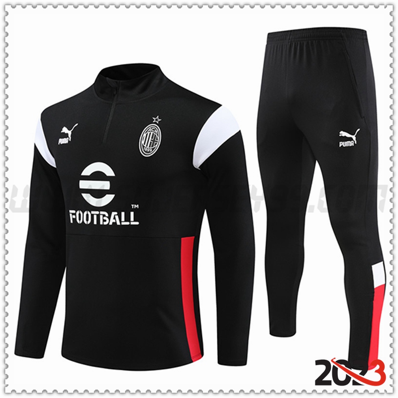 Chandal Futbol AC Milan Negro 2023 2024