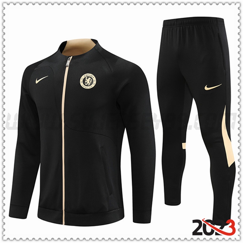 Chaqueta Chandal Futbol FC Chelsea Negro 2023 2024