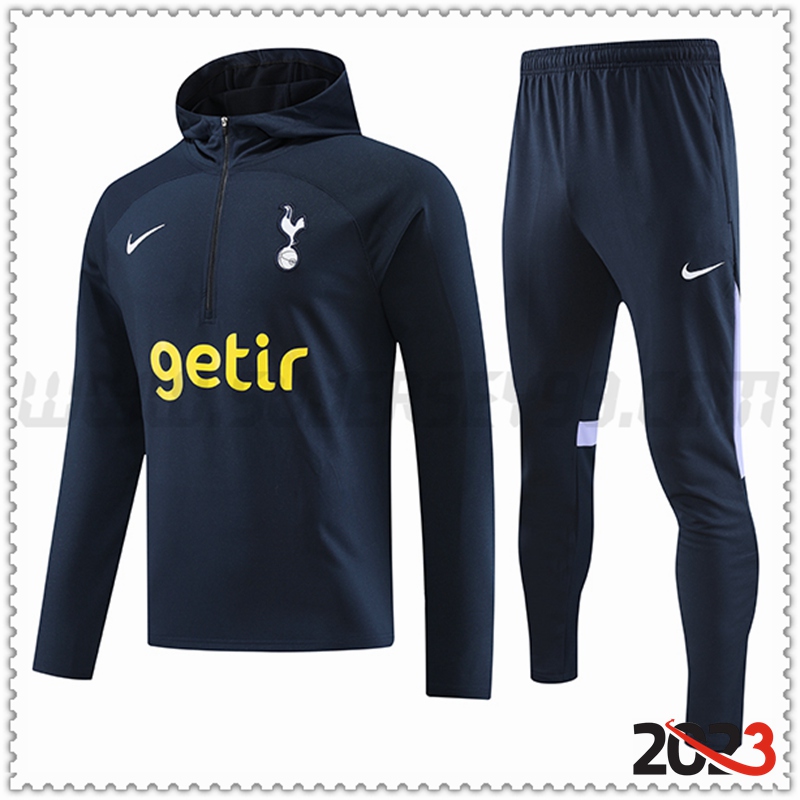 Chaqueta Con Capucha Chandal Tottenham Hotspurs Azul marino 2023 2024
