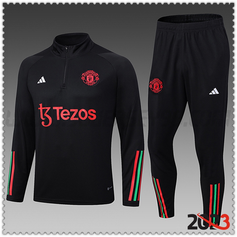 Chandal Futbol Manchester United Ninos Negro 2023 2024 -02