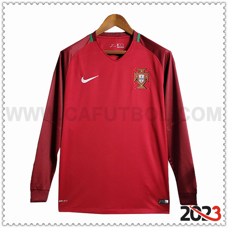 Primera Camiseta Retro Portugal Manga larga 2016/2017