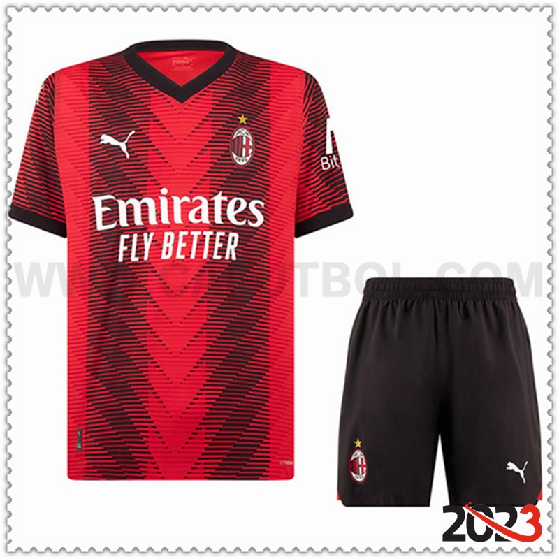 Primera Equipacion del AC Milan + Pantalones Cortos 2023 2024