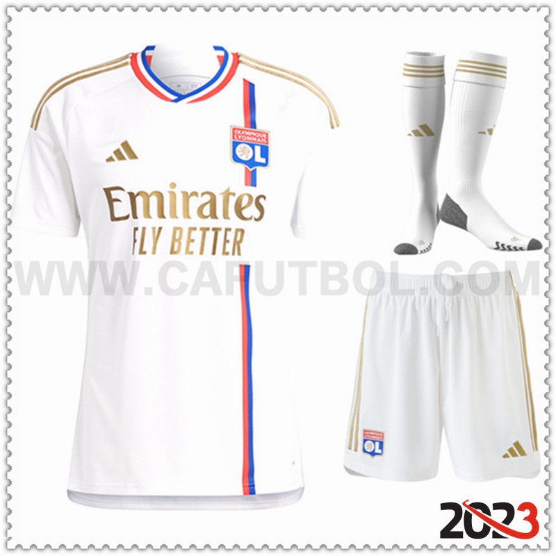 Primera Equipacion del Lyon OL (Pantalones + Calcetines) 2023 2024