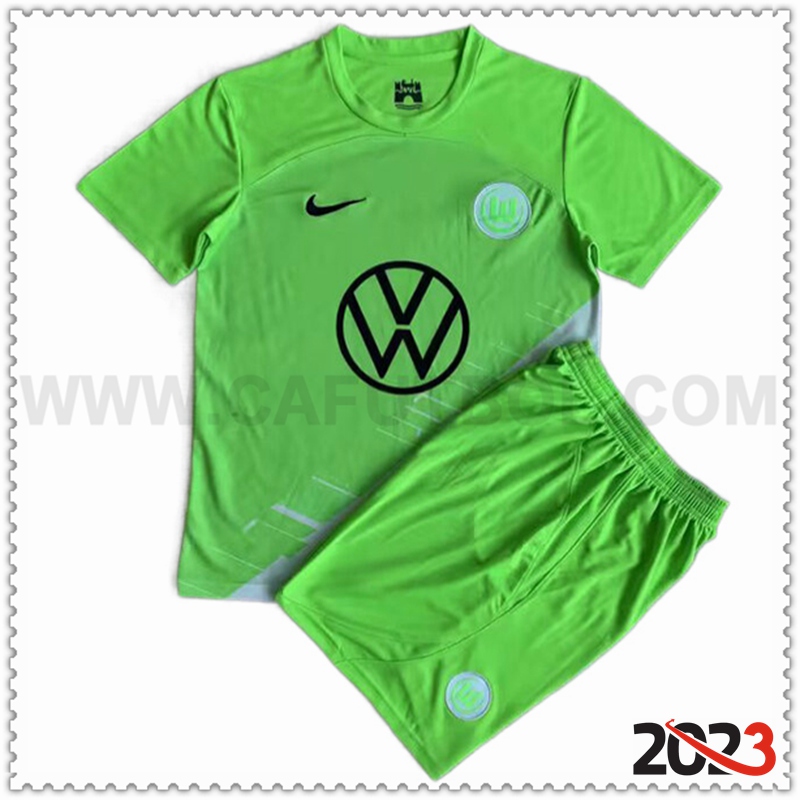 Primera Equipacion del Vfl Wolfsburg Ninos 2023 2024