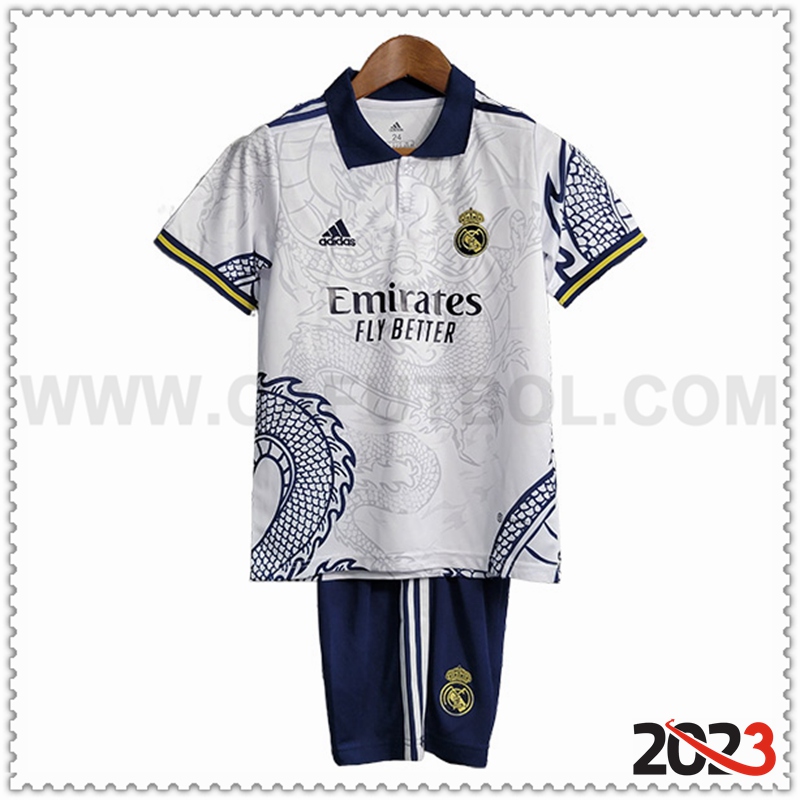 Equipacion del Real Madrid Ninos Blanca Edición especial 2023 2024
