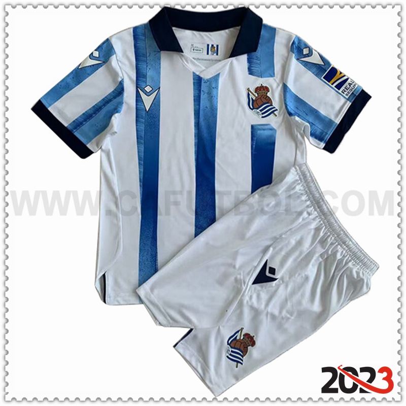Primera Equipacion del Real Sociedad Ninos 2023 2024