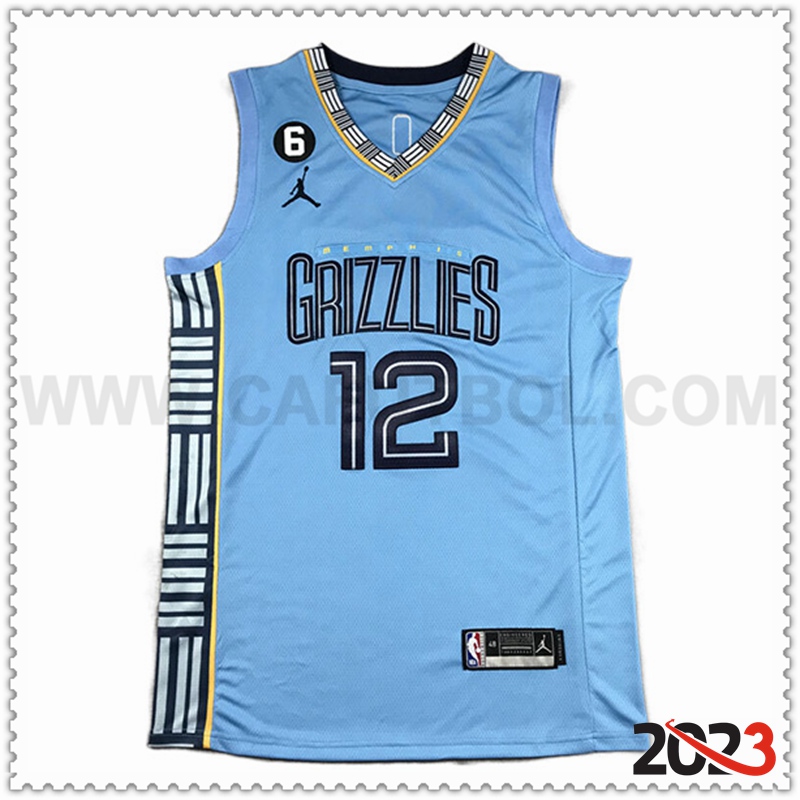 Camisetas Memphis Grizzlies (MORANT #12) 2023/24 Azul Claro