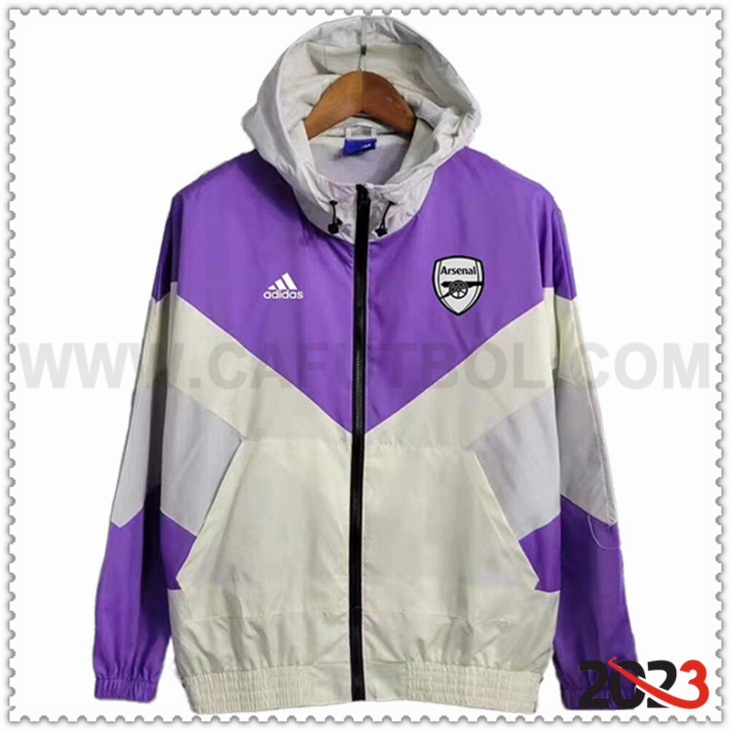 Rompevientos Arsenal Violeta/Gris 2023 2024