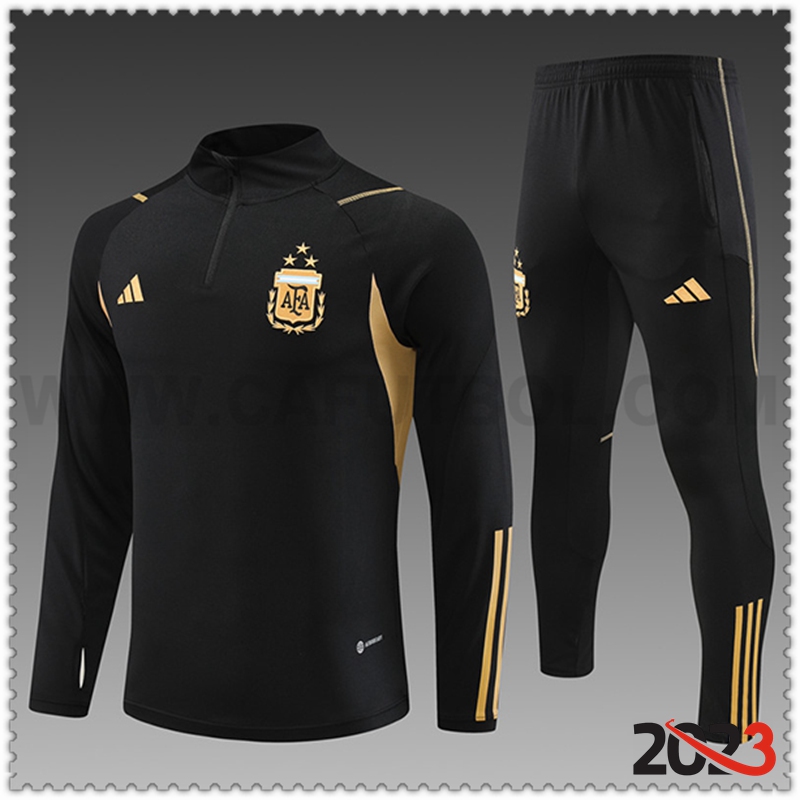 Chandal Futbol Argentina Ninos Negro 2023 2024