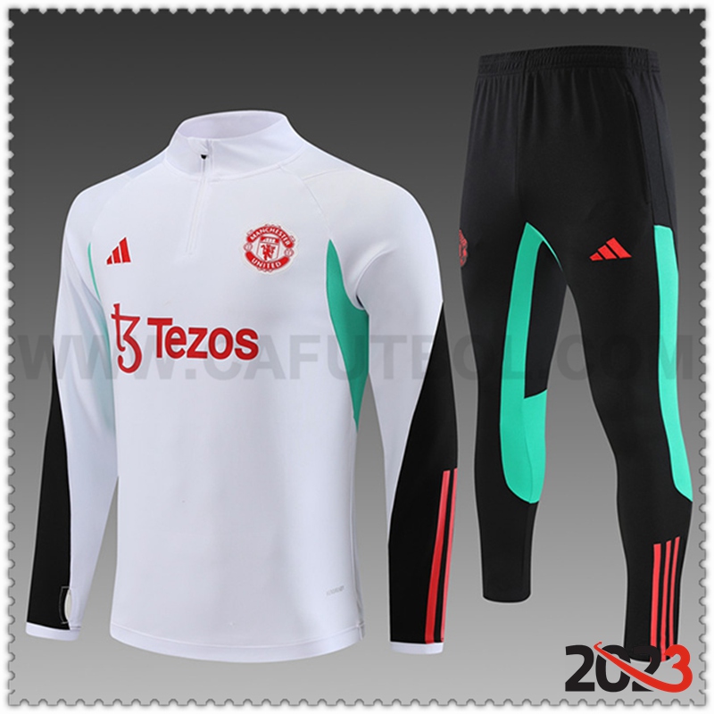 Chandal Futbol Manchester United Ninos Blanco 2023 2024 -03