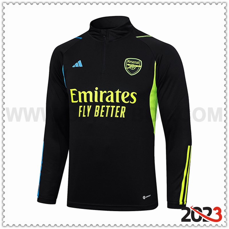 Sudadera Entrenamiento Arsenal Negro 2023 2024 -02