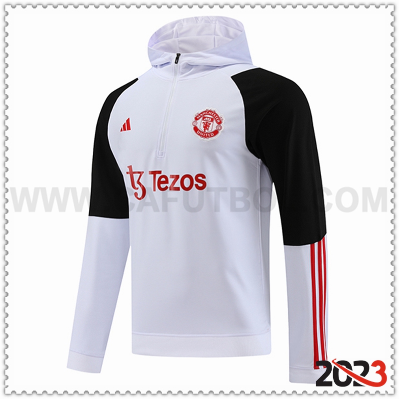 Sudadera Con Capucha Manchester United Blanco 2023 2024