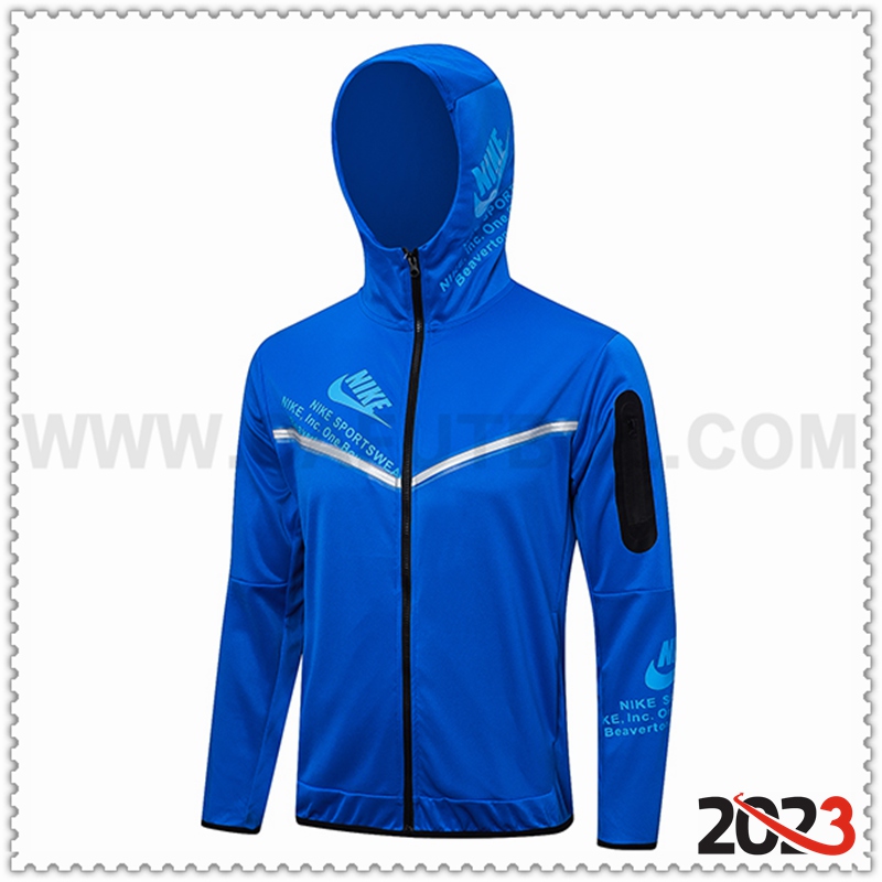 Chaqueta Con Capucha Nike Azul 2023 2024