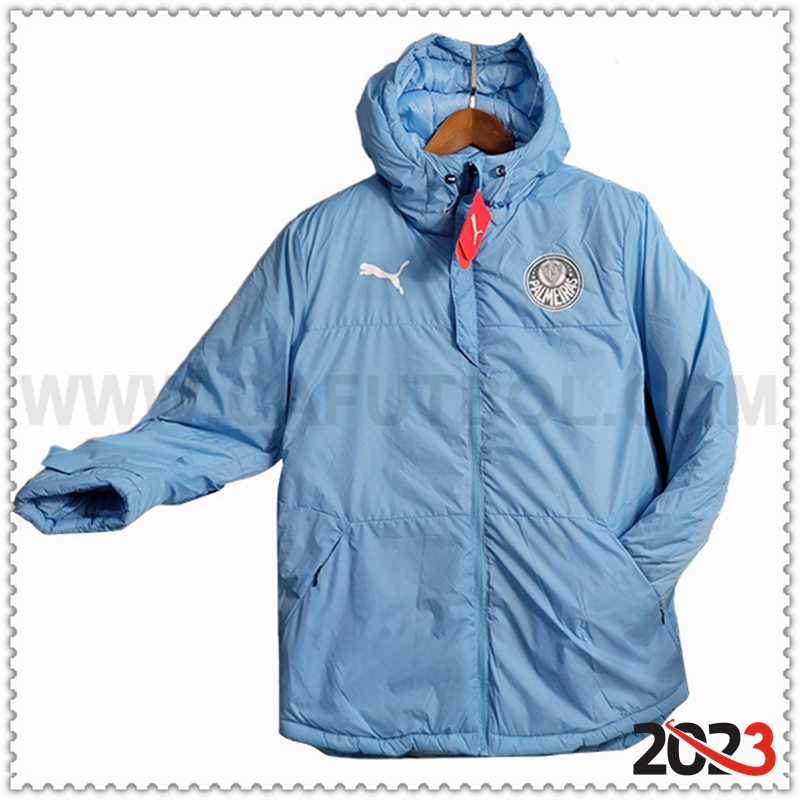 Chaqueta Con Capucha Palmeiras Azul Claro 2023 2024