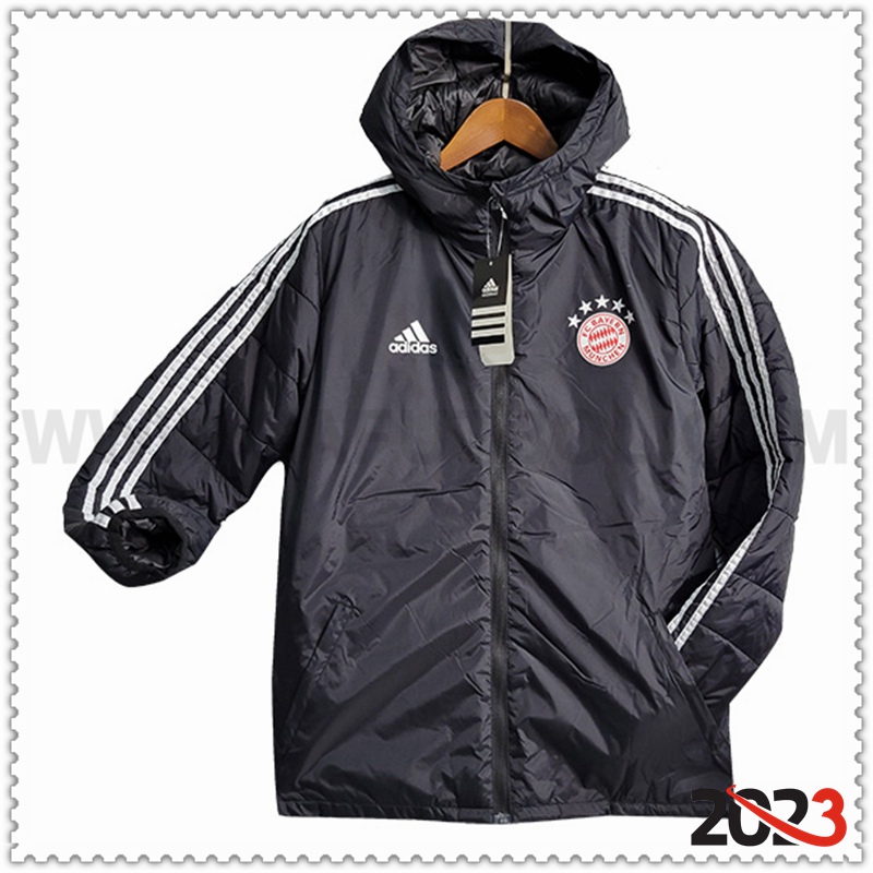 Chaqueta Con Capucha Bayern Munich Negro 2023 2024 -02