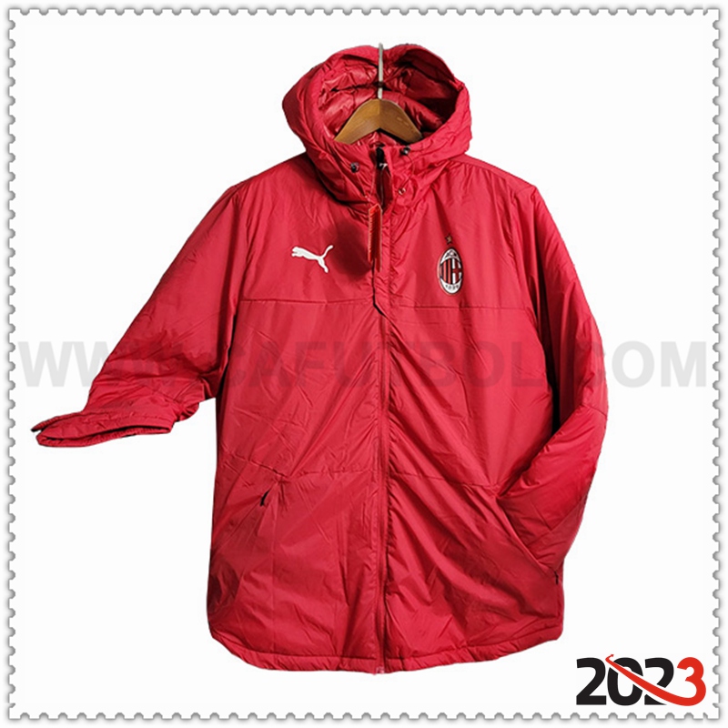 Chaqueta Con Capucha AC Milan Rojo 2023 2024