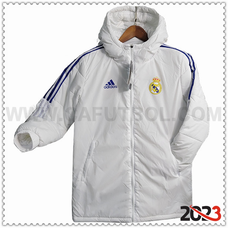 Chaqueta Con Capucha Real Madrid Blanco 2023 2024