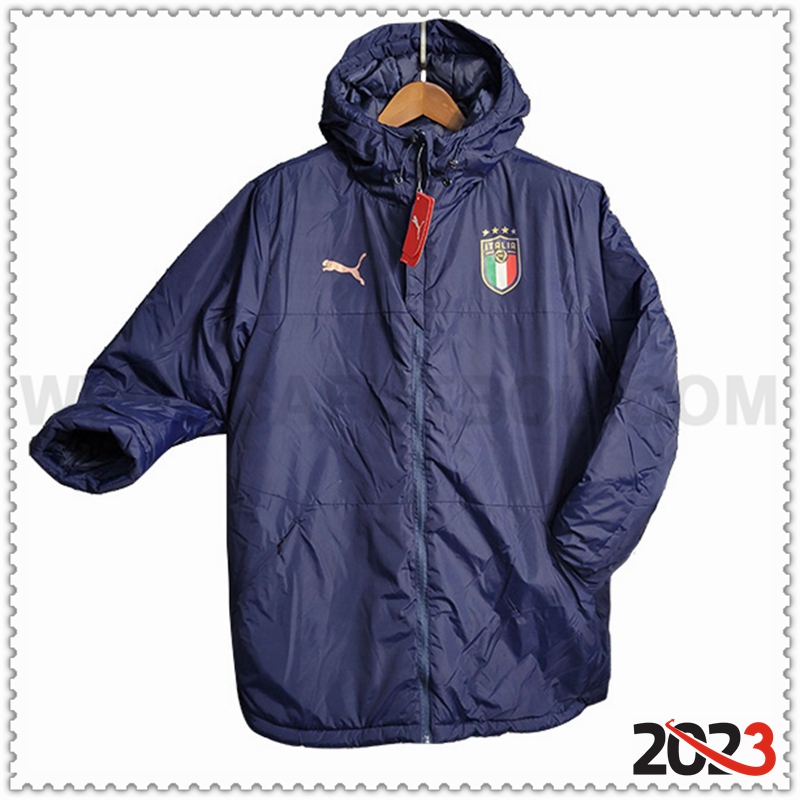 Chaqueta Con Capucha Italia Azul marino 2023 2024