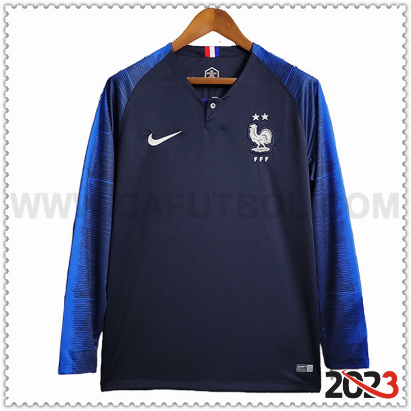 Primera Camiseta Retro Francia Manga larga 2018