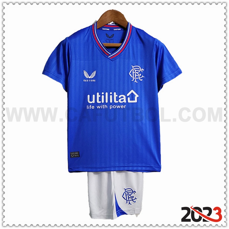 Primera Equipacion del Rangers FC Ninos 2023 2024