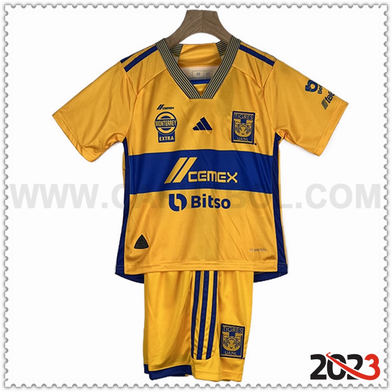 Primera Equipacion del Tigres UANL Ninos 2023 2024