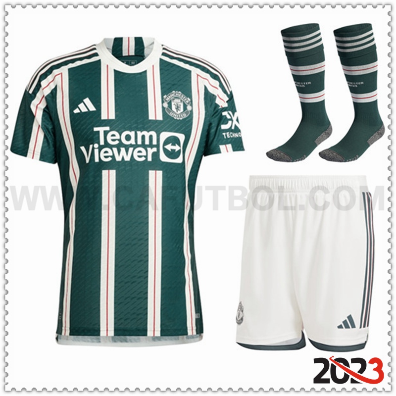 Segunda Equipacion del Manchester United (Pantalones + Calcetines) 2023 2024