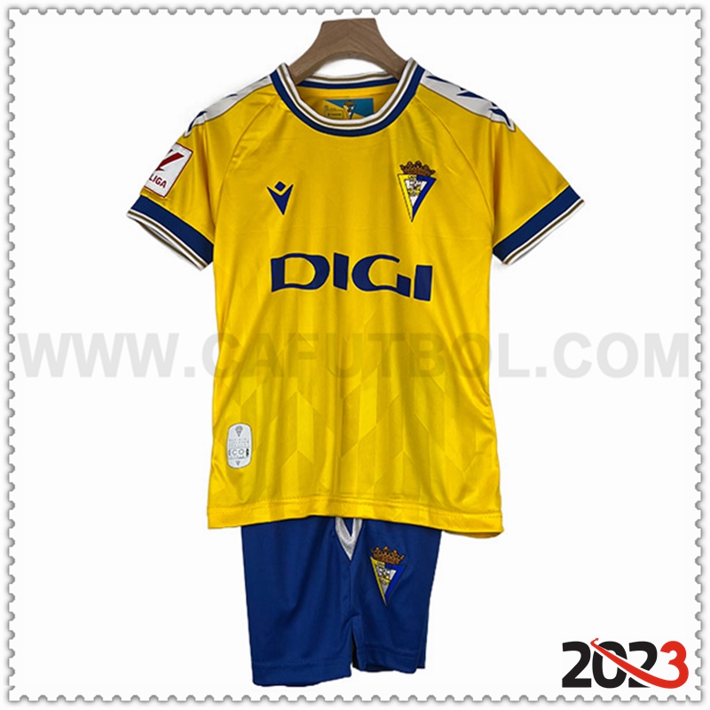 Primera Equipacion del Cadiz CF Ninos 2023 2024