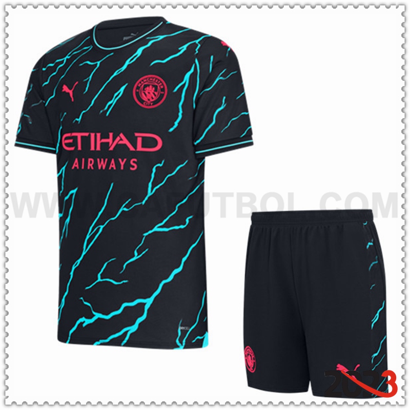 Tercera Equipacion del Manchester City Ninos 2023 2024