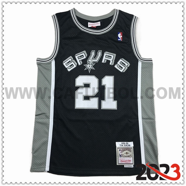 Camisetas San Antonio Spurs (DUNCAN #21) 2023/24 Negro
