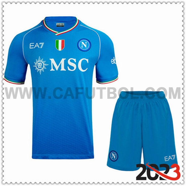 Primera Equipacion del SSC Napoles + Pantalones Cortos 2023 2024